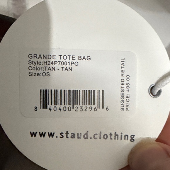 STAUD Tan Leather Tote Bag - Picture 11 of 11